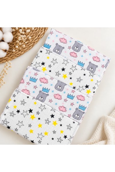 Harry&Millie Baby Multi-Purpose Muslin Blanket/Blanket Set of 4