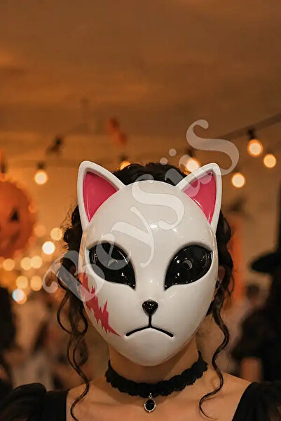 BeySüS Halloween White Cat Mask