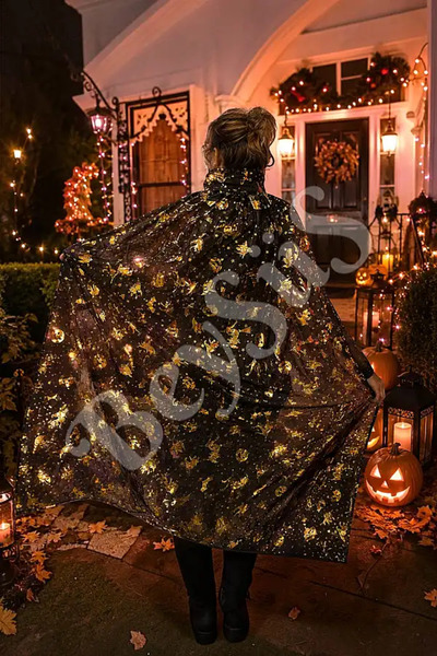 BeySüS Halloween Cadılar Bayramı Pelerin Yetişkin Gold