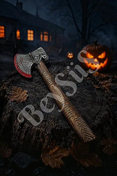 BeySüS Halloween Wooden Look Axe with Handle