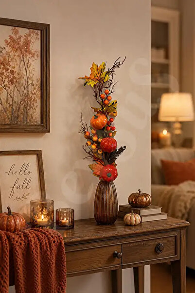 BeySüS Halloween Themed Pumpkin Coccina Branch 75cm