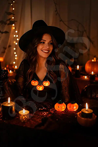 BeySüS Cadılar Bayramı Halloween Pilli Balkabağı Kolye 3 lü