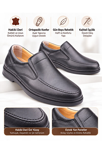 DETECTOR Inner Outer Genuine Leather Orthopedic Casual Men's Shoes Çpr095-2