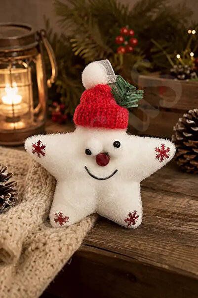 BeySüS Christmas Tree Ornament Snowman-Looking Star 13 cm