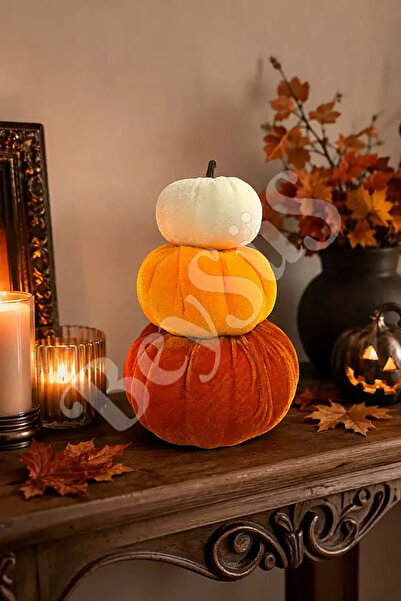BeySüS Halloween 3-Piece Velvet Pumpkin