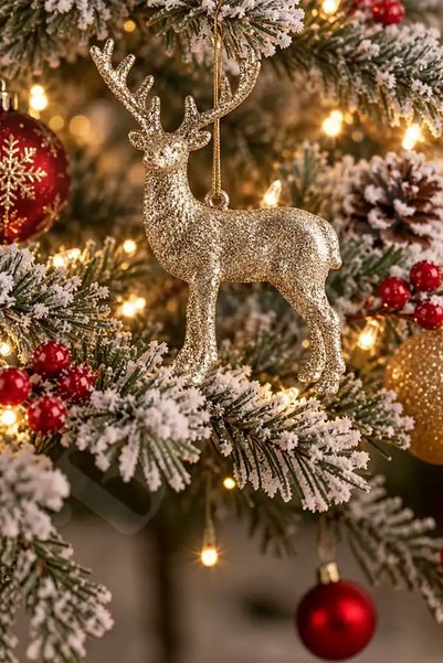 BeySüS Ornament de Crăciun de Anul Nou Elk Gold