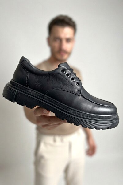 Zerenyus Zrjt13X High Quality Lace-Up Men's Casual Sports Classic Shoes - Black