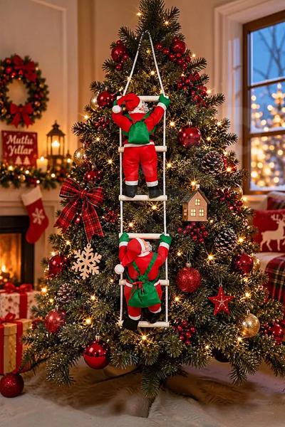 BeySüS Christmas Climbing Santa Claus 125 cm 2 Pieces