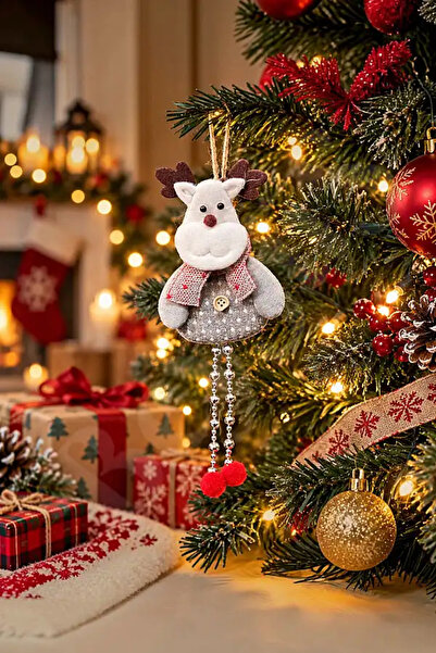 BeySüS Christmas Pine Tree Ornament Deer Silver