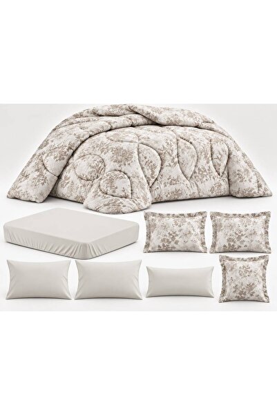 Levore Lifori 8-Piece 100% Cotton Double-Sided Soft Brushed Summer Quilt with...