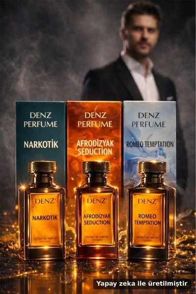 Denz Perfume Erkek 3'lü Pleyboy Seti %40 Esans Oranı Extrait Kalite
