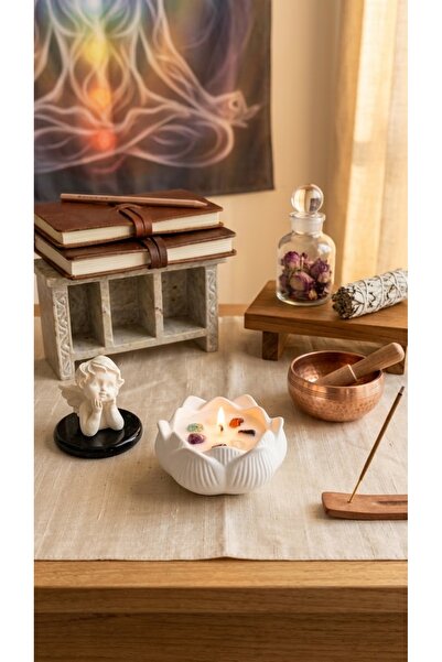 Doğal Taşlı Meditasyon Mumu