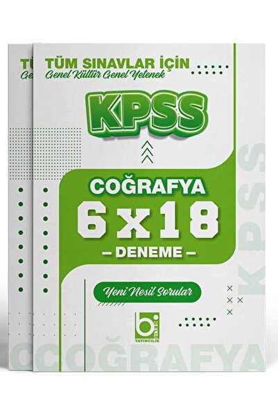 Bigelio Yayıncılık Bigelio 2027 KPSS Tüm Sınavlar İçin Coğrafya 6 x 18 Deneme...