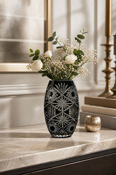 Kristal Market Vază decorativă de lux realizată manual din cristal Avangart V...