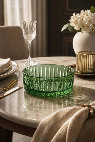 Kristal Market KRİSTAL KESME DEKOR SOFRA KASESİ MEYVELİK 25CM