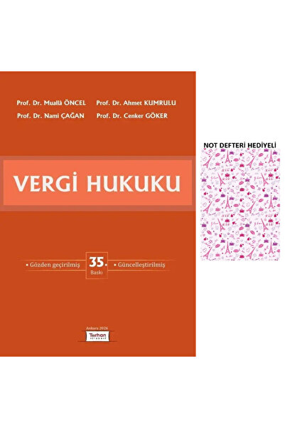 Turhan Kitabevi Vergi Hukuku Prof. Dr. Mualla Öncel 2026 NOT DEFTERİ