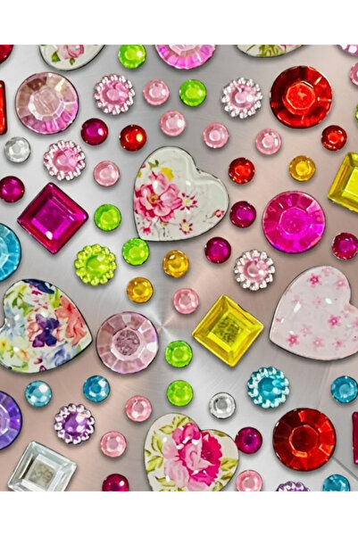 Next Plus Patterned Inside Colorful Big and Small Self-Adhesive Hearts Makeup...