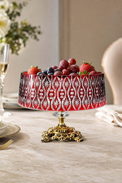 Kristal Market Cut Crystal Simay Pattern Handcrafted Presentation Stand with ...