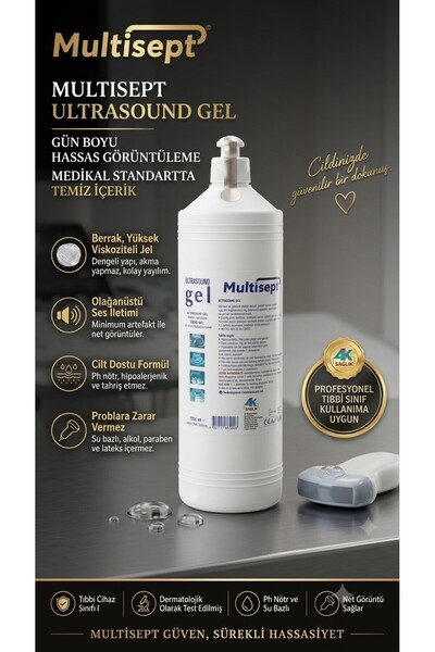 MULTİSEPT ULTRASON VE EKG JELİ 1 LT * 40 ADET