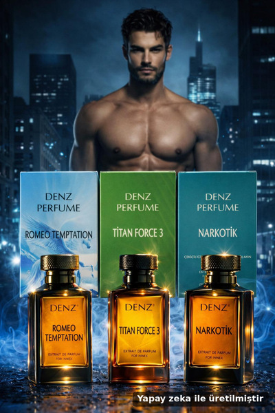 Denz Perfume 3'lü Aşkın Gücü Kalıcı Erkek Parfüm Seti Extrait Kalite %40 ESANS