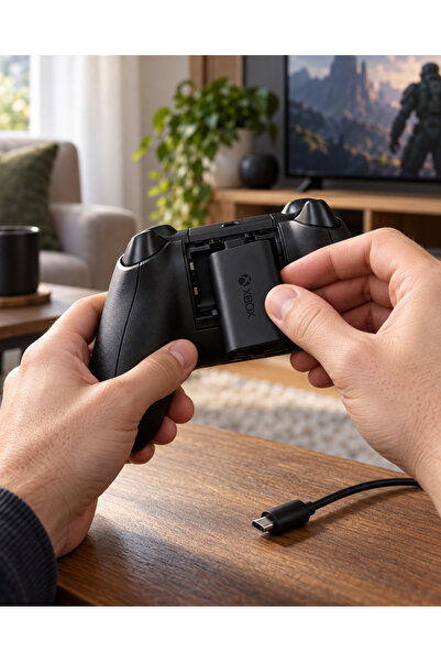 OEM Baterie reîncărcabilă Xbox + cablu USB-C, Negru
