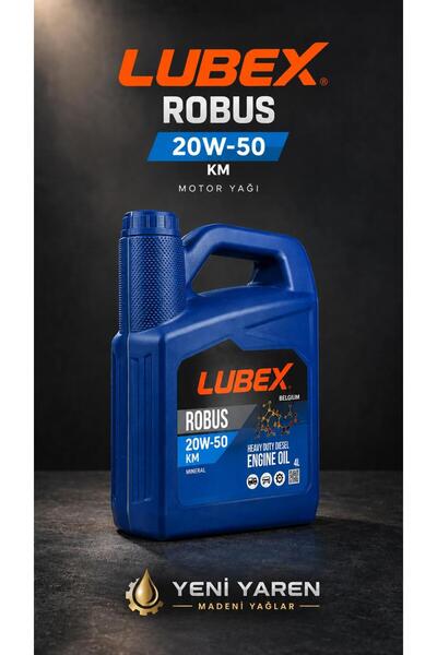 Lubex ROBUS KM 20W50 4 Lt Mineral Motor Yağı