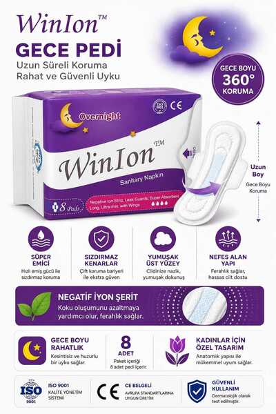 Winion 3 Night Pads with Negative Ion Anion Cartridges