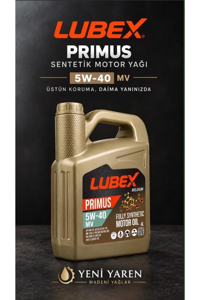 Lubex Prımus MV 5W-40 4 LT Full Sensetetik Motor Yağı
