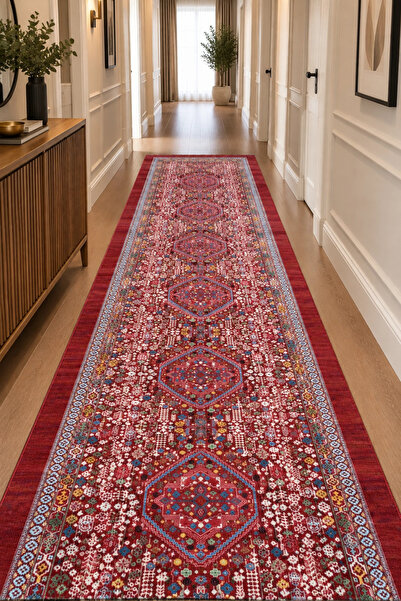 Fenomen Carpet Sarar Etnik Desenli Kaymaz Yolluk