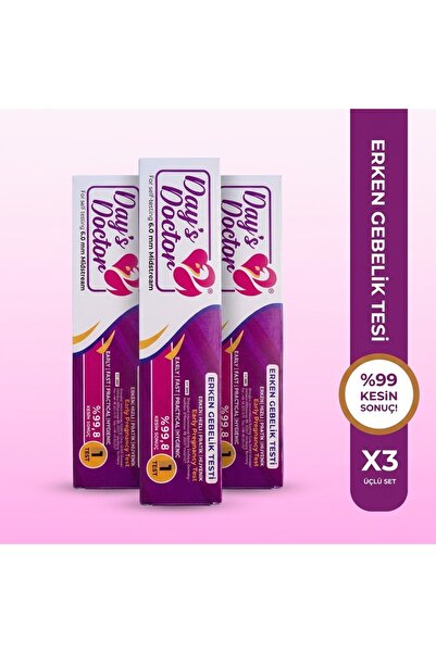 days doctor Day's Doctor Early Erken Gebelik Testi %99.8 Kesin Sonuç X3