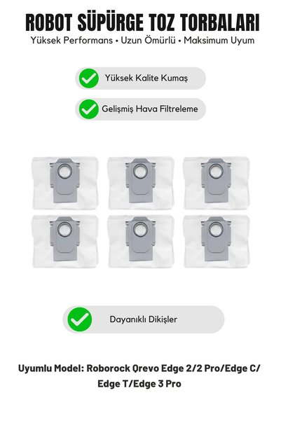 Asgard Grup Roborock Qrevo Edge 2/2 Pro/Edge C/Edge T/Edge 3 Pro Compatible 6...