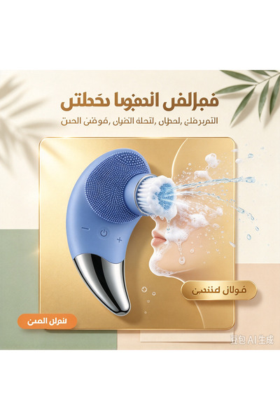 Generic Brand Silicone Sonic Facial Cleansing Device - Deep Cleansing, Gentle...