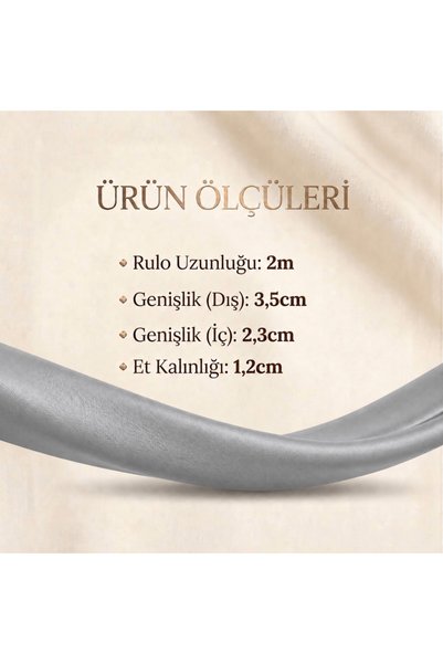 Evokids Ekstra Kalın Köşe Kenar Koruyucu (6 Metre Kenar + 4 Adet Köşe) Gri Kauçuk Masa Kenar Köşe Koruyucu