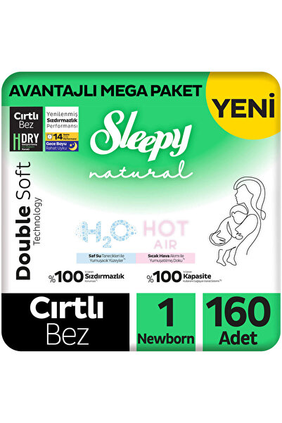 Sleepy Natural Double Soft Avantajlı Mega Paket Bebek Bezi 1 Numara Newborn 1...