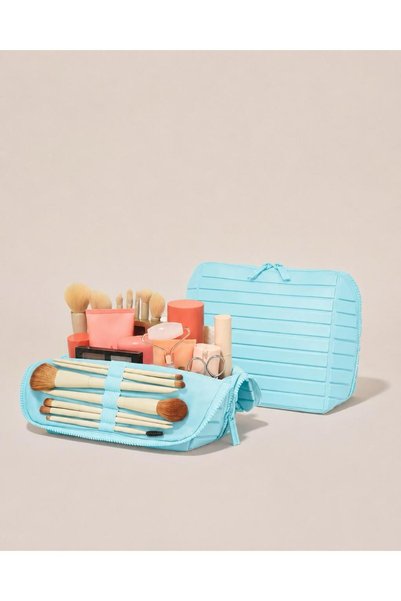 YOURMAG Premium Leather Makeup Bag - Cosmetic Bag & Travel Makeup Bag
