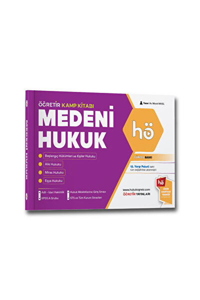 hukuk öğretir 2027 Medeni Hukuk Konu Anlatımlı Kamp Kitabı – Zihin Haritalı |...