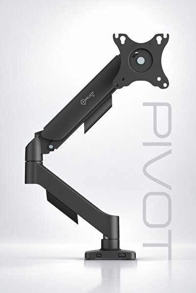 Pivot 17-32 İnç Tek Kollu Monitör Kolu 9 kg VESA Uyumlu Masa Kelepçeli Yaylı ...