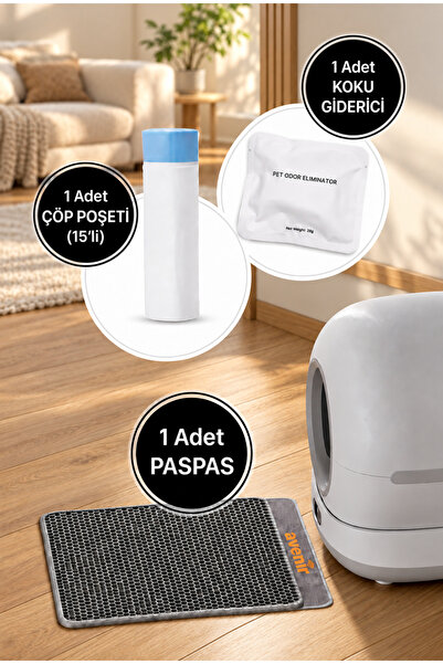 AVENİR AV-CB02W Otomatik Akıllı Kedi Tuvaleti Paspas Hediyeli App Kontrol 75L Hazne