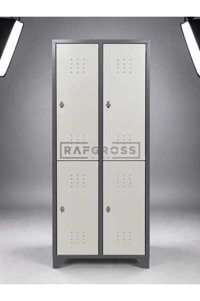 Rafgross 4 Kapaklı Çelik Soyunma Dolabı 33x77x195 cm – Dörtlü Metal Personel ...