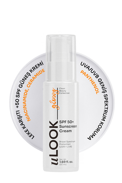 uLOOK SPF 50+ Güneş Kremi | UVA UVB Korumalı, Leke Karşıtı, Yağsız ve Hafif D...