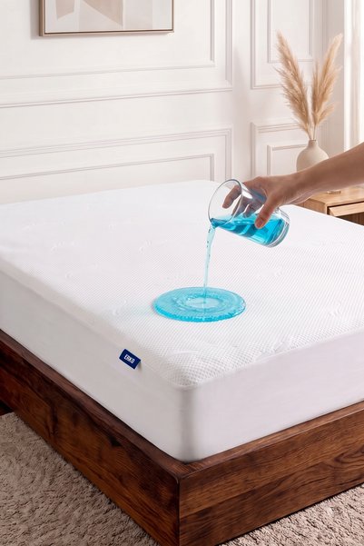 Erko Dört Mevsim Luxury Su Sıvı Geçirmez Alez | %100 Tam Koruma | Fitted Lastikli Kenar | Yatak Koruyucu | Yüksek Kenar Sessiz | Hışırtı Yapmaz