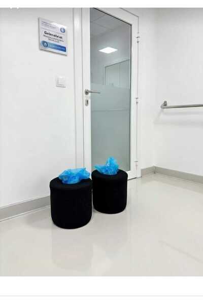 SepetHane 25x26 Galoş, Çöp Kovası Çok Amaçlı Sepet Saklama Kutusu Dekoratif S...
