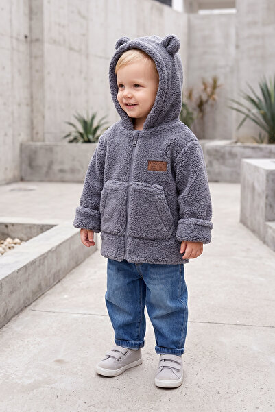 Babymod Welsoft Combed Cotton Lined Hooded Baby Boy Coat