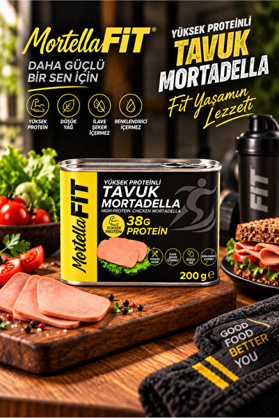 Mortella Fit Yüksek Proteinli Tavuk Mortadella Konserve 200gr