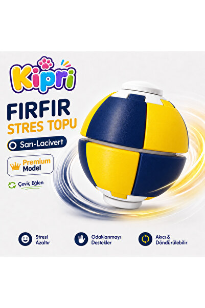 Kipri Spinner Ball Rulmanlı Fırfır Stres Topu Bas-Çevir 3D Baskı Fidget Oyunc...
