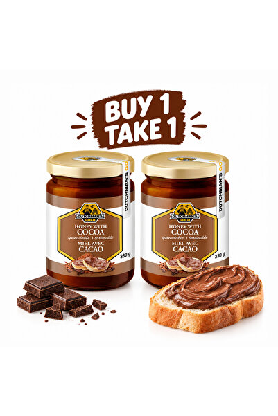 Dutchman's Gold Ramadan Kareem Raw Honey Gift Set 2x330g with Wooden Dipper I...