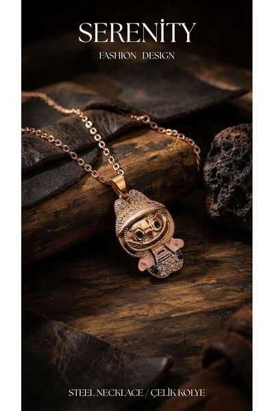 Serenity Labubu Figure Steel Necklace02