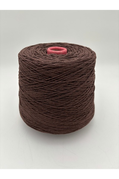 kumasfabrik ( 1 Kg )pamuklu El Örgü Ipi-koton Örgü Ip-bobin Ip-kahverengi
