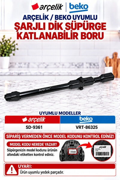 ÖZ BEYAZ EŞYA ARÇELİK SD-9361 ŞARJLI DİK SÜPÜRGE KATLANABİLİR BORU