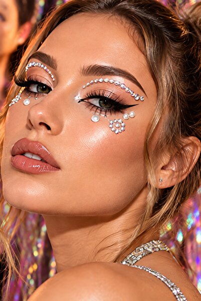 BearPear Hologramlı ve inci Yüz Taşı Face Gems